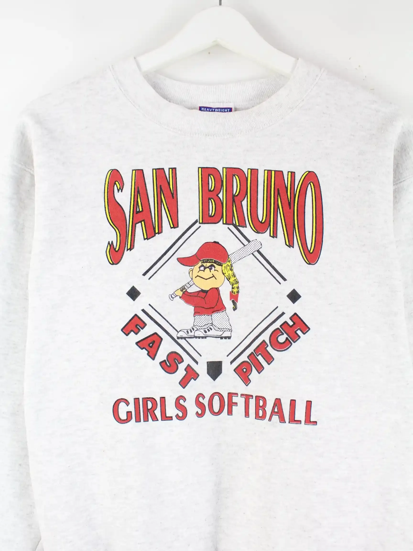 Hanes 80s Vintage San Bruno Soccer Print Sweater Grau S