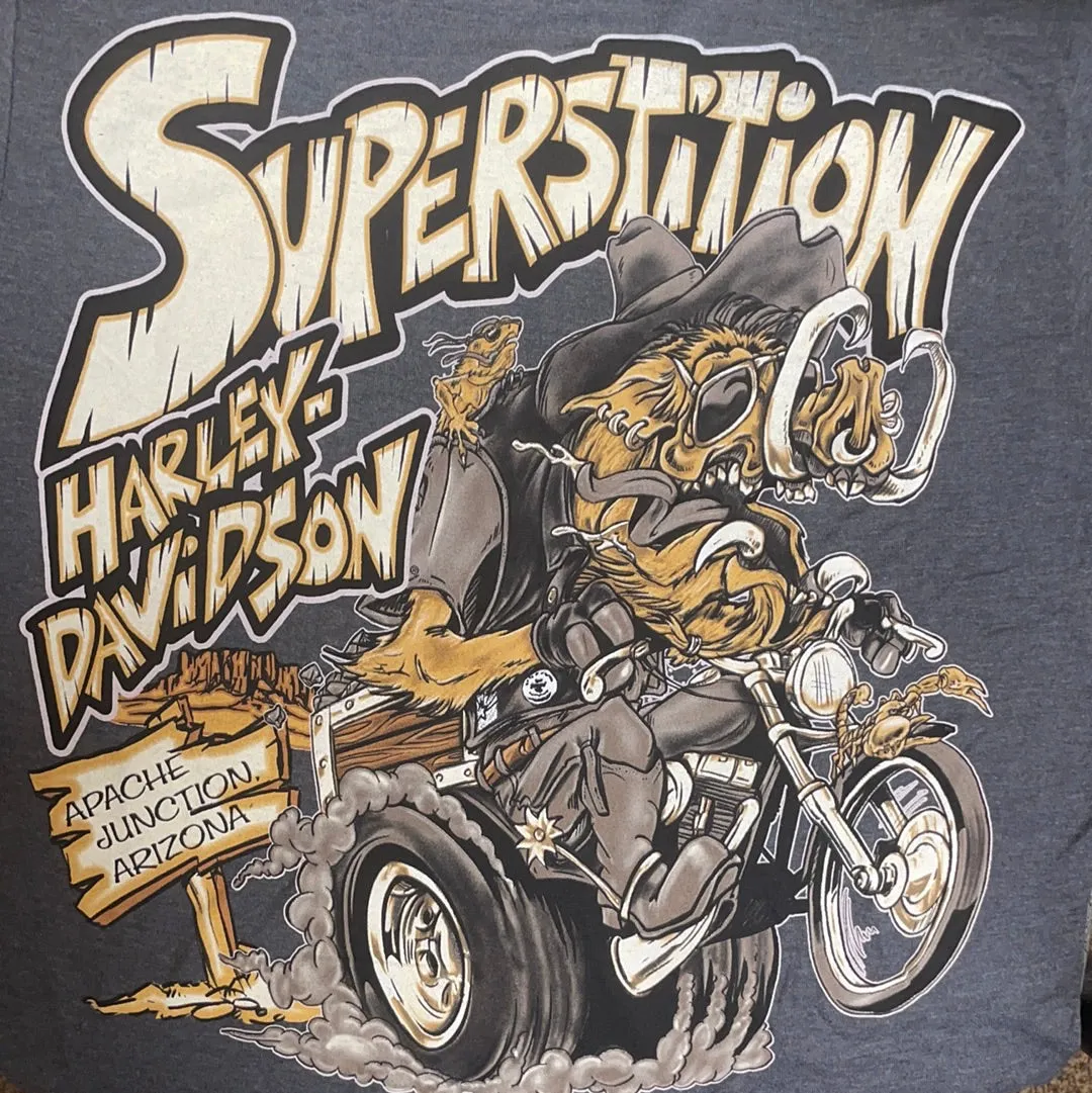 Harley-Davidson® Men's Fink Hog Short Sleeve T-Shirt, Black or Charcoal