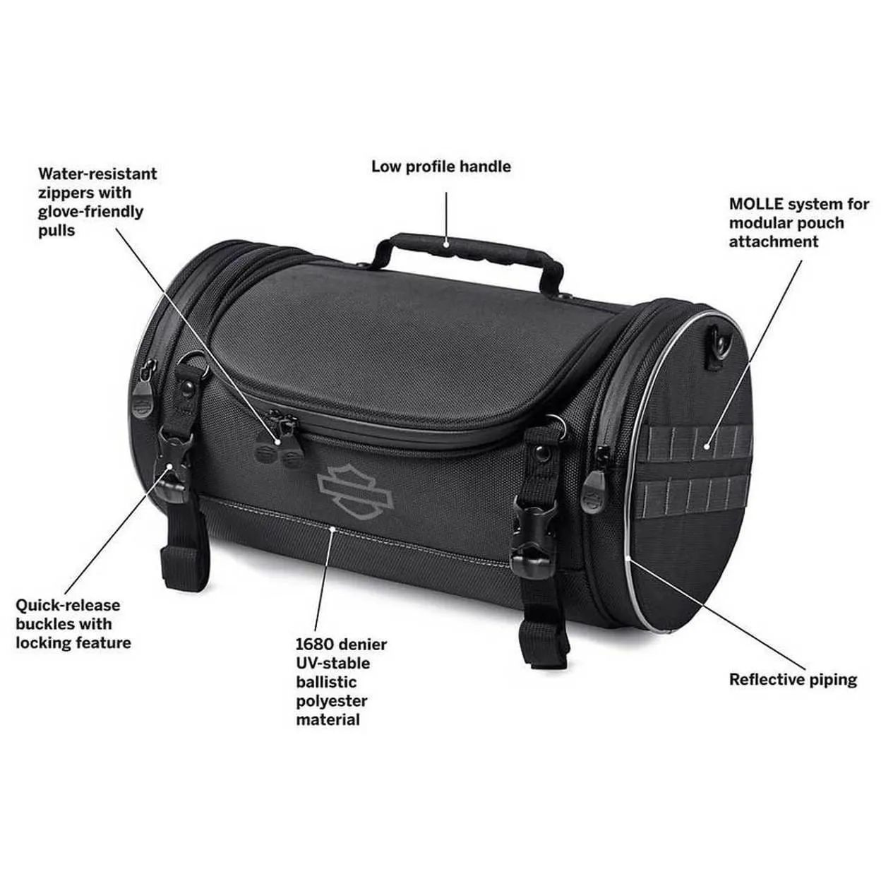 Harley-Davidson® Onyx Premium Luggage Day Bag - Universal Fit - Black