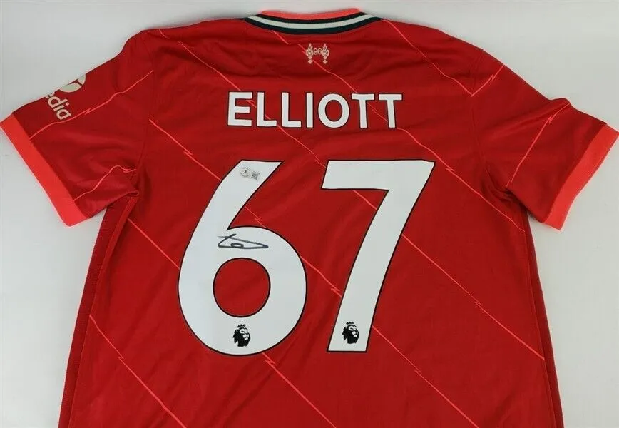 Harvey Elliott Signed Liverpool FC Nike Dri-Fit Soccer Jersey (Beckett)