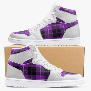 Heliotrope -  High-Top Leather Sneakers