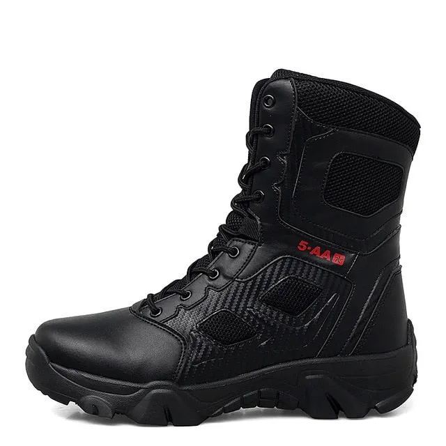 High Top Tactical Boots Men Shoes Waterproof Hiking Shoes Outdoor Hunting Boots Mountain Shoes Man Desert Combat Military Boots
