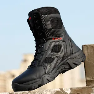 High Top Tactical Boots Men Shoes Waterproof Hiking Shoes Outdoor Hunting Boots Mountain Shoes Man Desert Combat Military Boots