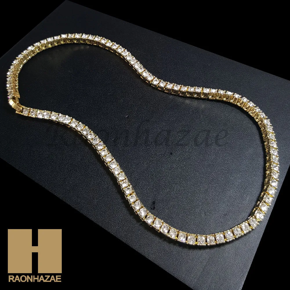 Hip Hop Quavo AK47 Miami Cuban Choker Tennis Chain Necklace L13