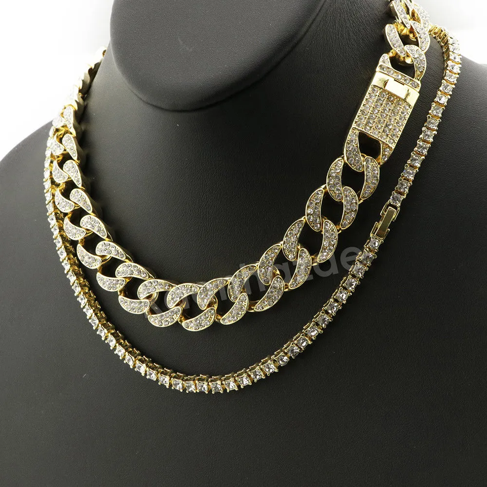 Hip Hop Quavo Anchor Crucifix Miami Cuban Choker Chain Necklace L56