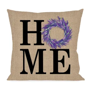 HOME Lavender Wreath Interchangeable Pillow Cover,4plc394bl