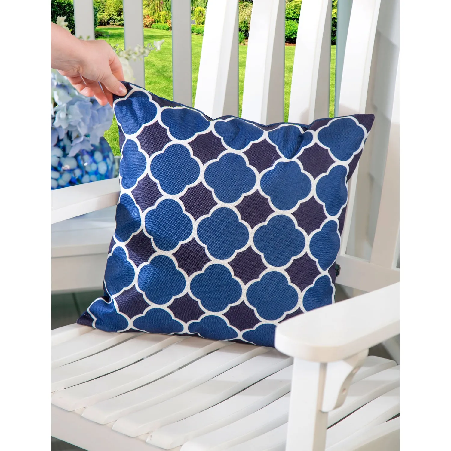 Hydrangea Blossoms Interchangeable Pillow Cover,4plc382bl