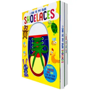 I Can Tell the Time & I Can Tie My Own Shoelaces 2 Books Collection Set (included Practice Shoe & Practice clock and Step By Step Instructions!)