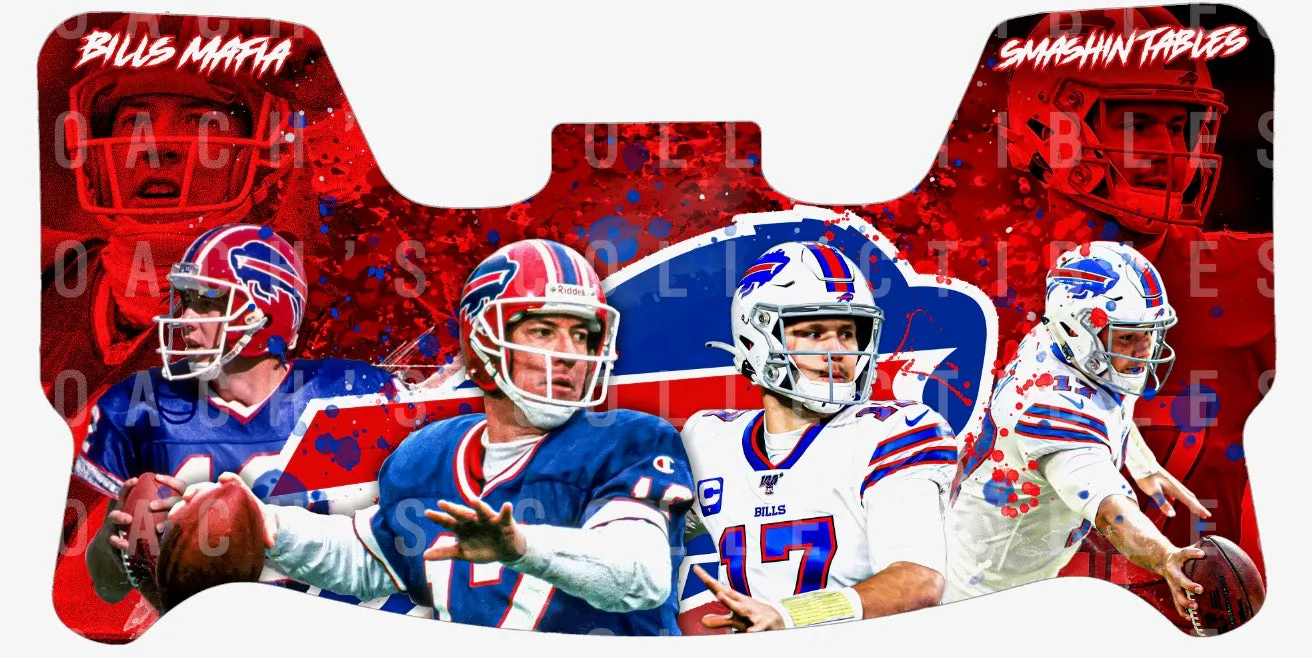 Jim Kelly & Josh Allen Custom Visor for Any Full Size Riddell Helmet (Universal Fit)