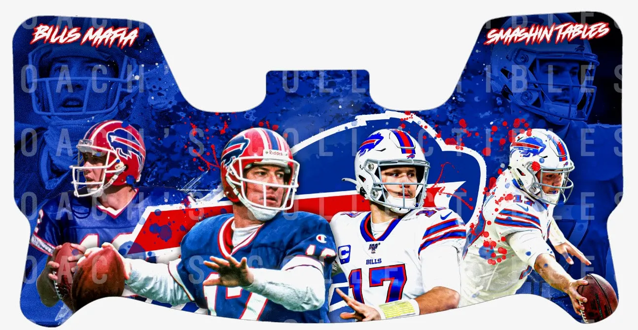 Jim Kelly & Josh Allen Custom Visor for Any Full Size Riddell Helmet (Universal Fit)