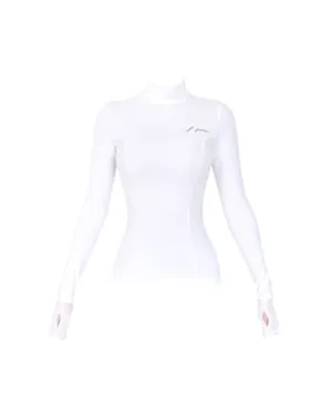 J.Jane Soft Brushed Slim High-Neck T- Shirt - White