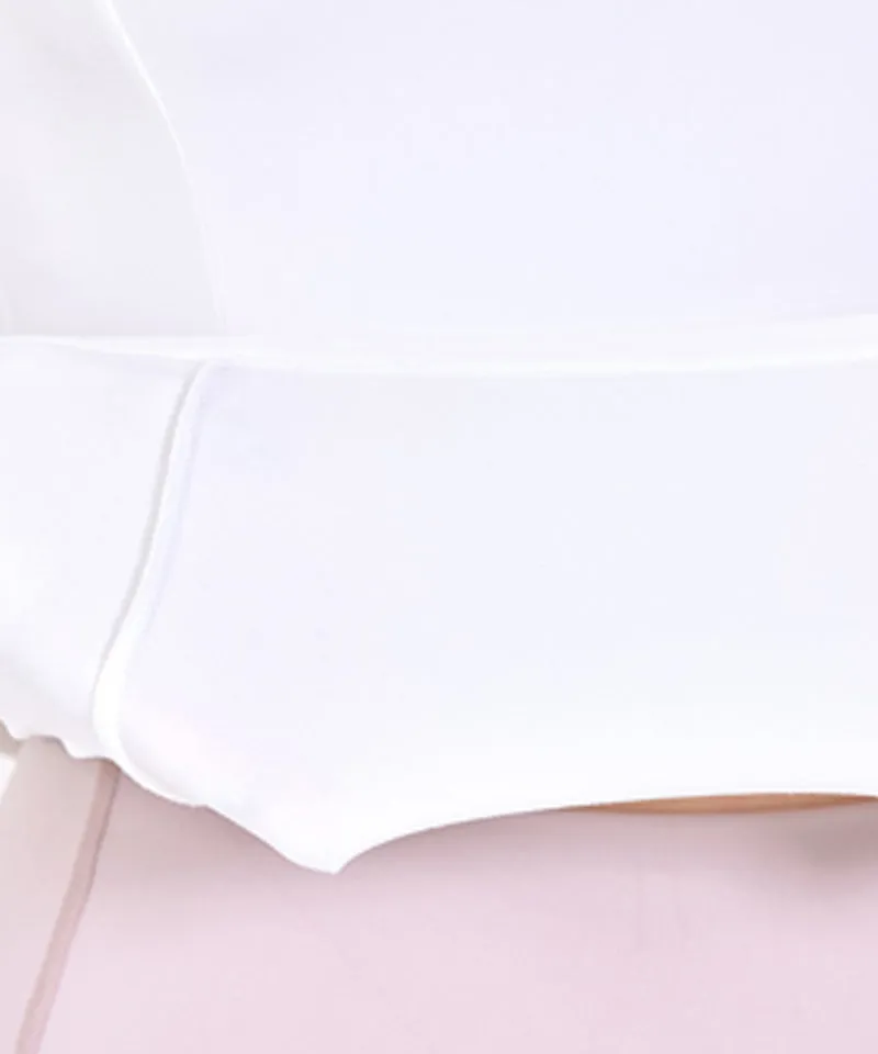 J.Jane Soft Brushed Slim High-Neck T- Shirt - White
