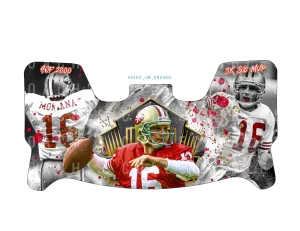 Joe Montana Custom Visor for Any Full Size Riddell Helmet (Universal Fit)