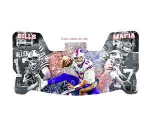 Josh Allen Custom Visor for Any Full Size Riddell Helmet (Universal Fit)