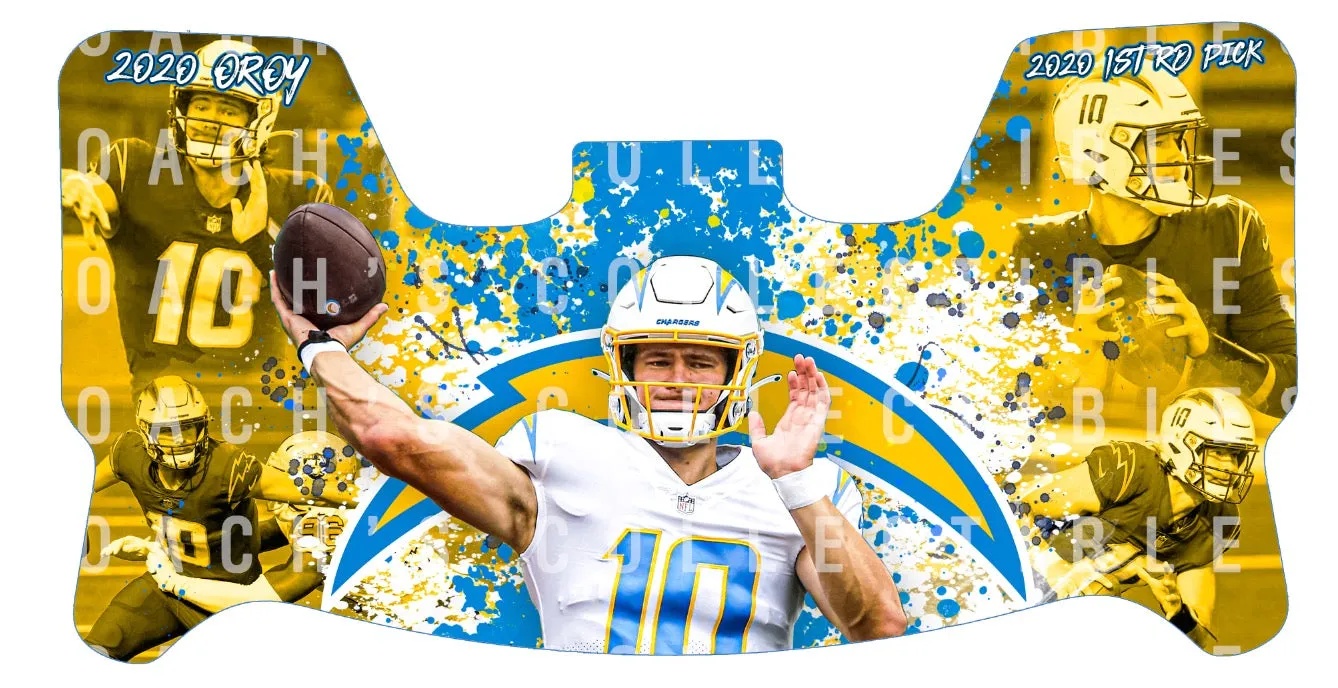Justin Herbert Custom Visor for Any Full Size Riddell Helmet (Universal Fit)