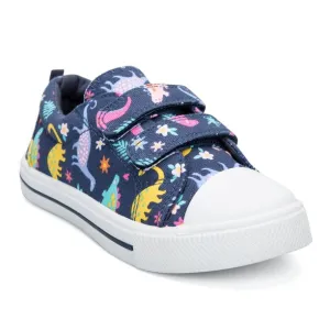 K KomForme Kids Canvas Shoes Colorful Dinosaurs Size 10 Toddler Girl