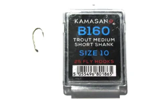 Kamasan Fly Hooks B160 Qty 25 for Drys, Nymphs, Buzzers and Spiders