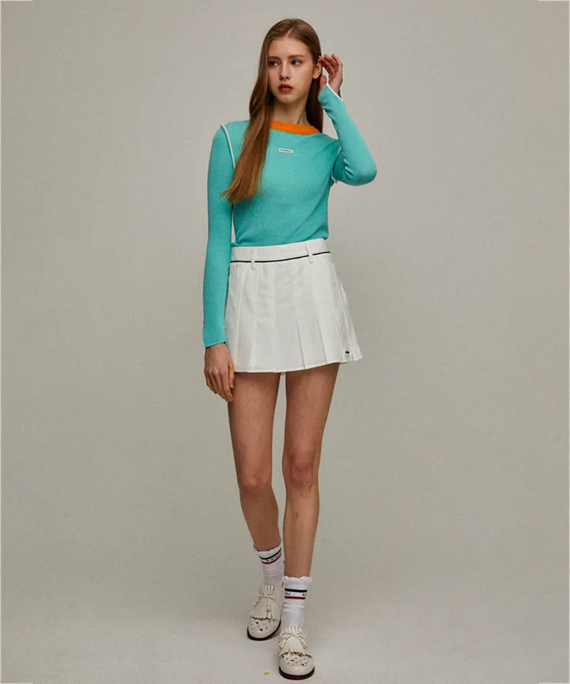 KANDINI Color Block Linen Knit - Mint