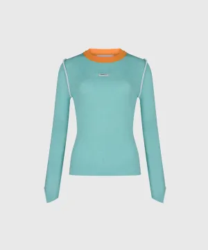 KANDINI Color Block Linen Knit - Mint