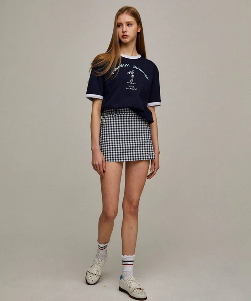 KANDINI Summer Print T-Shirt - Navy