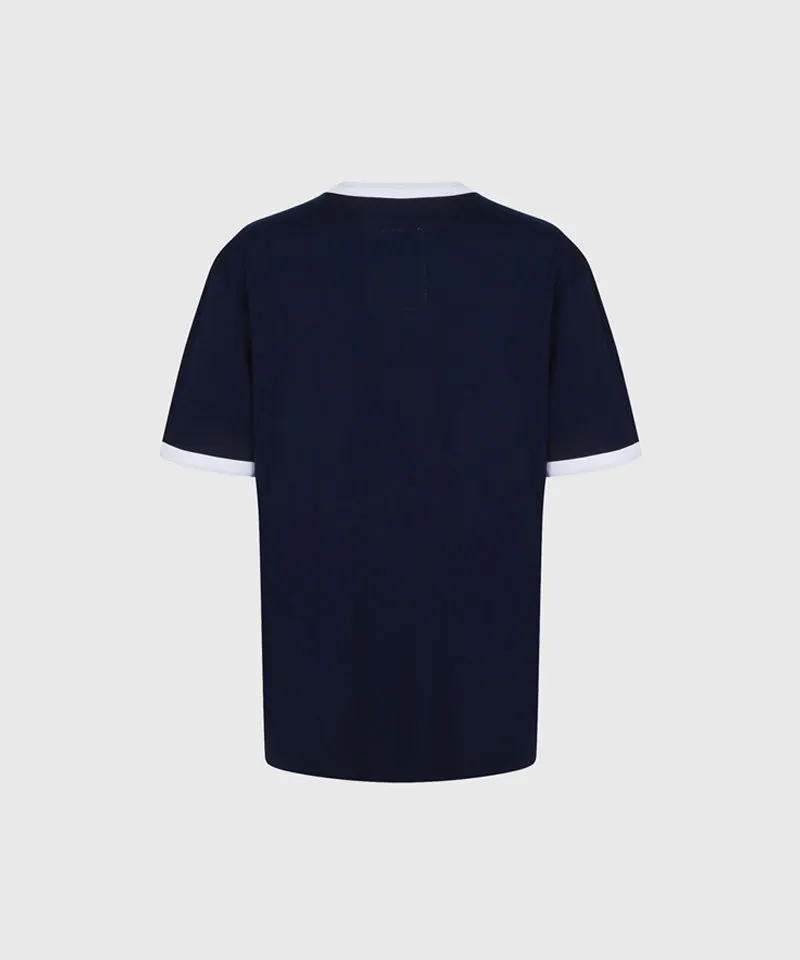 KANDINI Summer Print T-Shirt - Navy