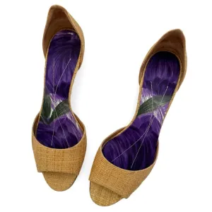 KATE SPADE • Eden Raffia Heels Shoes Includes Box Made In Italy
