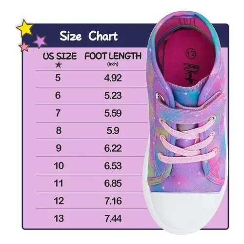 Kids Sneakers High-top Canvas Shoes Colorful Star - KKOMFORME