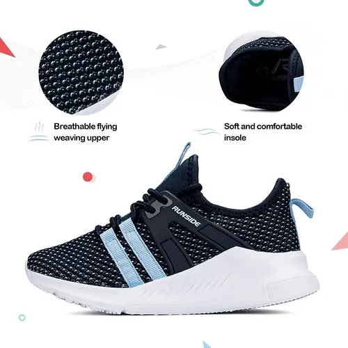 Kids Sneakers Running Tennis Athletic Shoes Little Blue -- KKOMEFORME