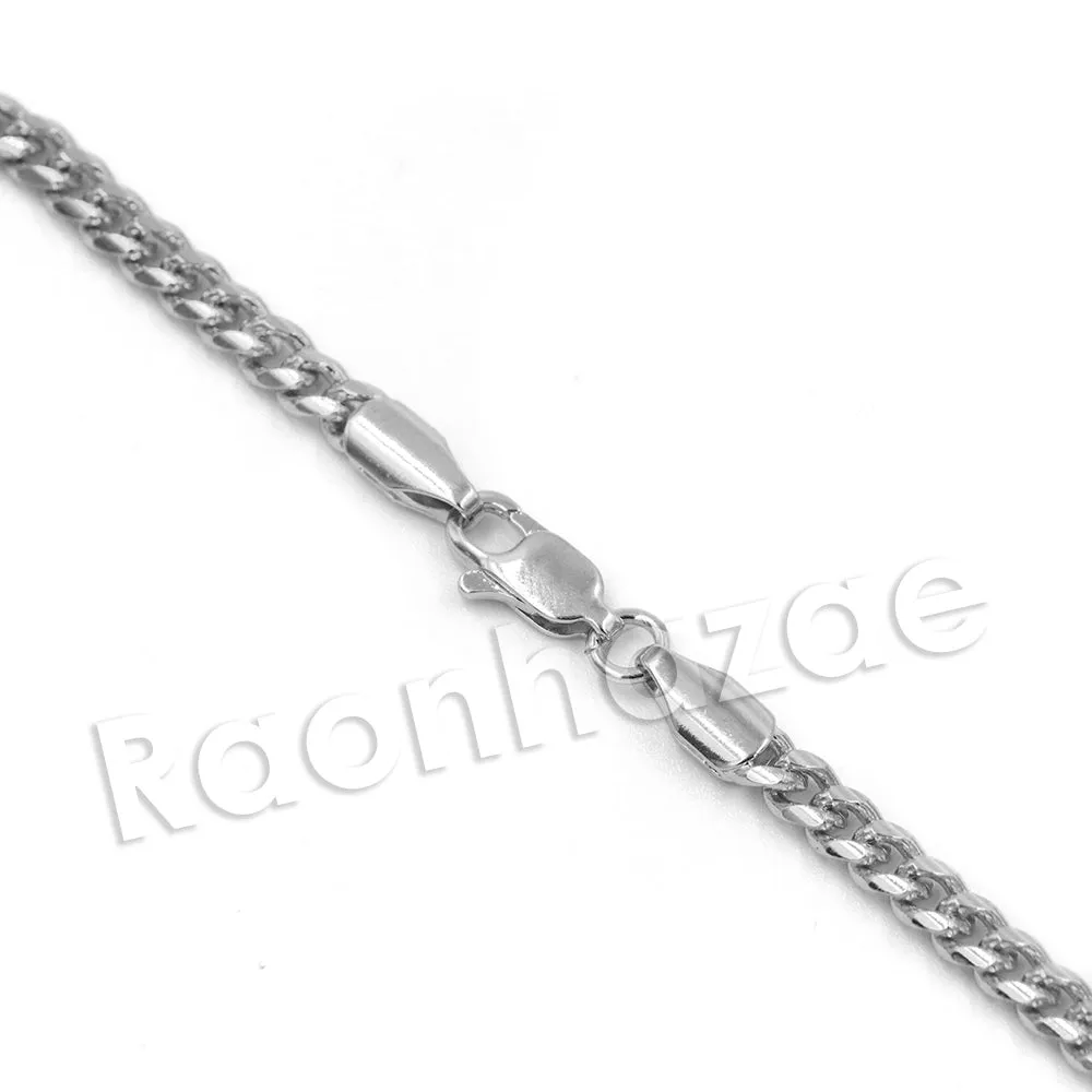 King Crown H Initial Pendant Necklace Set (Silver)