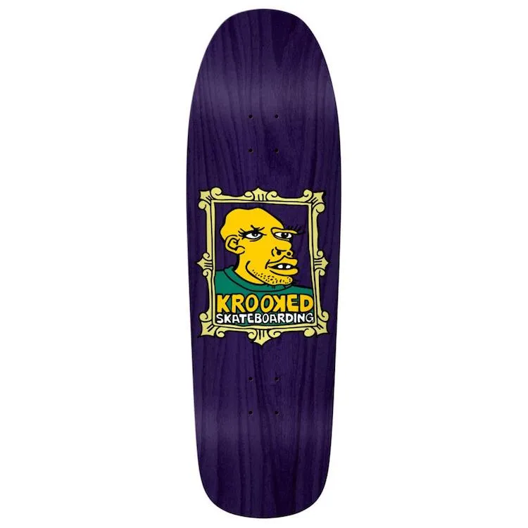 Krooked Skateboards Gonz Frame Face Custom Shape Skateboard Deck 9.81"