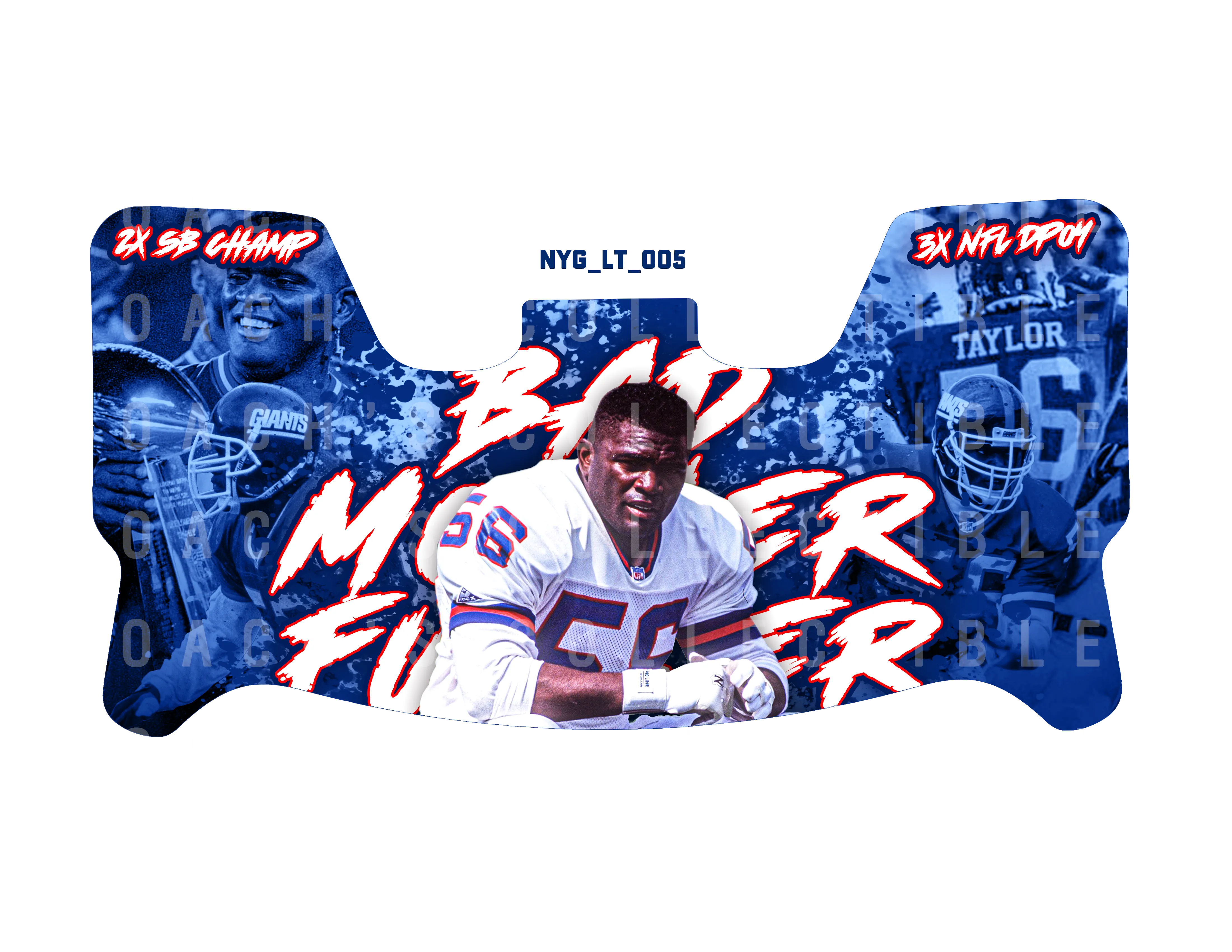 Lawrence Taylor Custom Visor for Any Full Size Riddell Helmet (Universal Fit)
