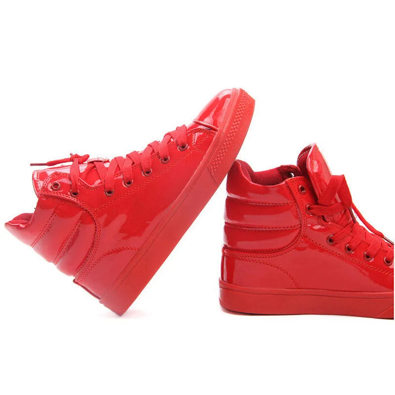Lighted Candy Color High-top Shoes Men Women's Fashion Shoes Flat Platform Shoes Couple Shoes XWB001