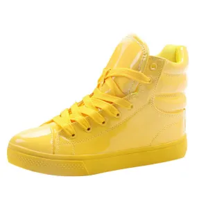 Lighted Candy Color High-top Shoes Men Women's Fashion Shoes Flat Platform Shoes Couple Shoes XWB001
