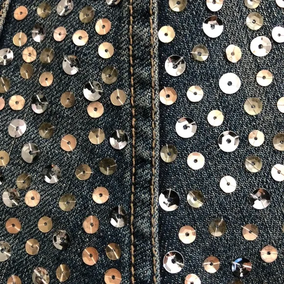 Like-New La Rok Mid 2000s Sequin Cutoff Shorts, Size 12