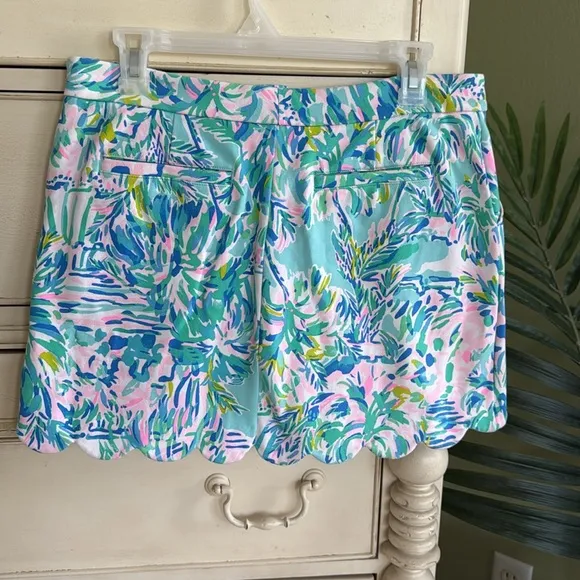 Lilly Pulitzer Colette Knit Skort Blue Ibiza Cabana Cocktail size 4