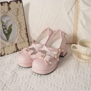 Love Bow With Chunky Heels