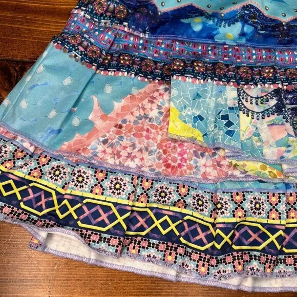 Lucky In Love Skort size Medium Golf Tennis Pickleball Layered Ruffles Colorful