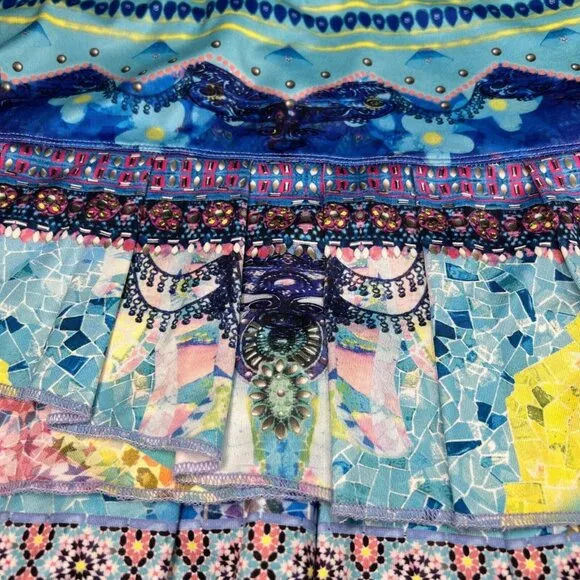 Lucky In Love Skort size Medium Golf Tennis Pickleball Layered Ruffles Colorful