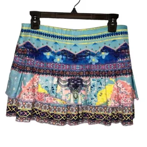 Lucky In Love Skort size Medium Golf Tennis Pickleball Layered Ruffles Colorful