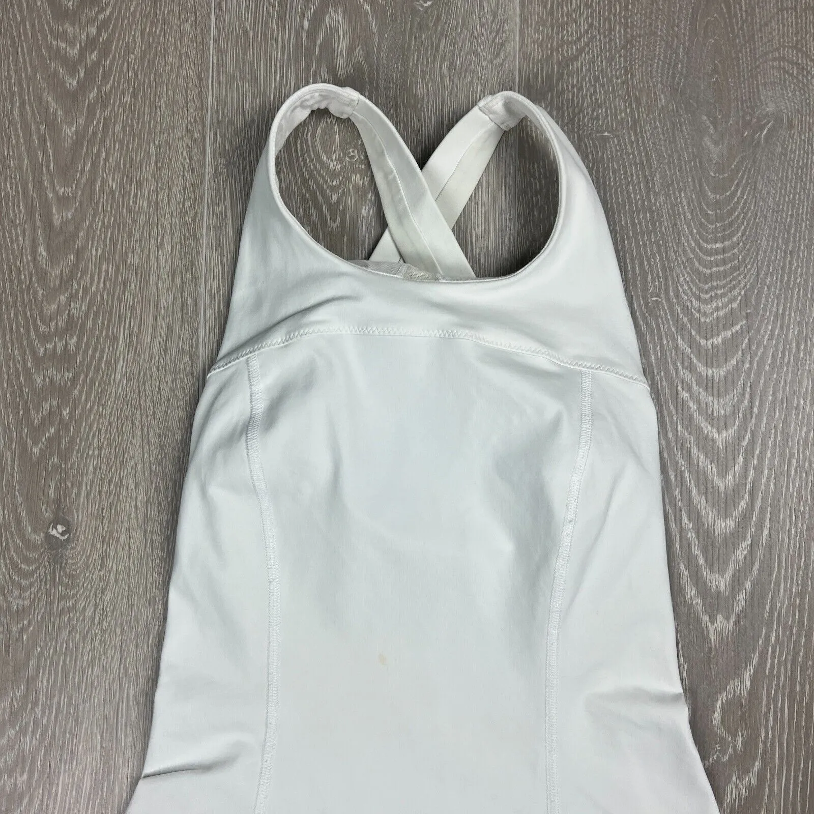 Lululemon Womens White Cross Strap Tennis Dress Size 2