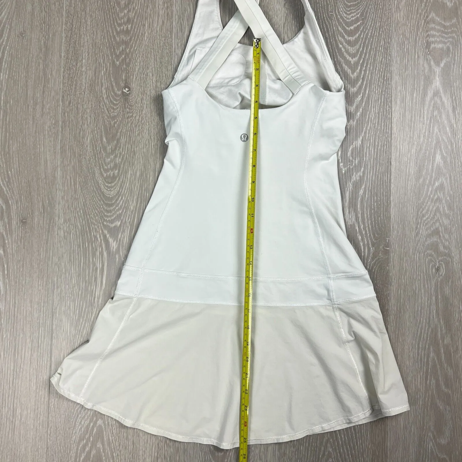 Lululemon Womens White Cross Strap Tennis Dress Size 2