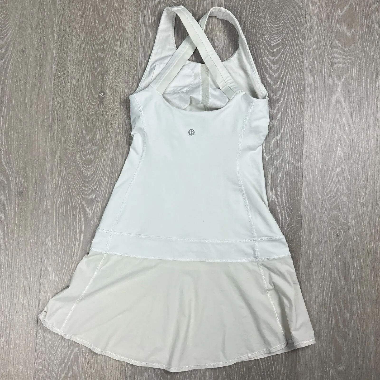Lululemon Womens White Cross Strap Tennis Dress Size 2