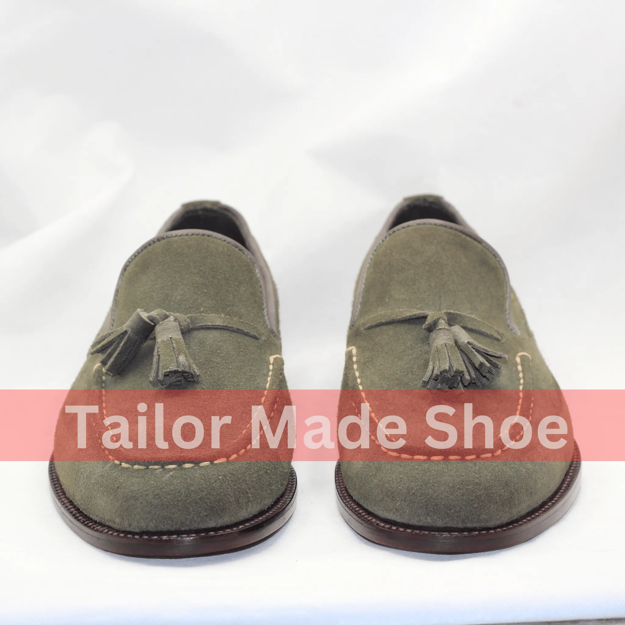 Luxury Men’s Green Suede Tassel Loafers Sophisticated Olive Green Suede Loafers – Comfortable and Durable Design – Perfect for Casual and Formal Wear