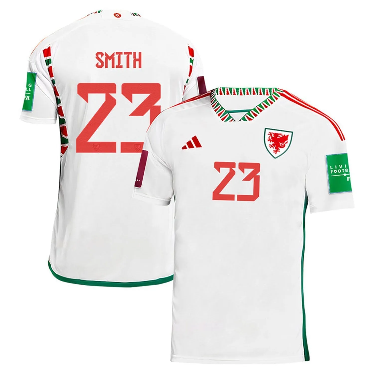 Matthew Smith Wales 23 Fifa World Cup Jersey