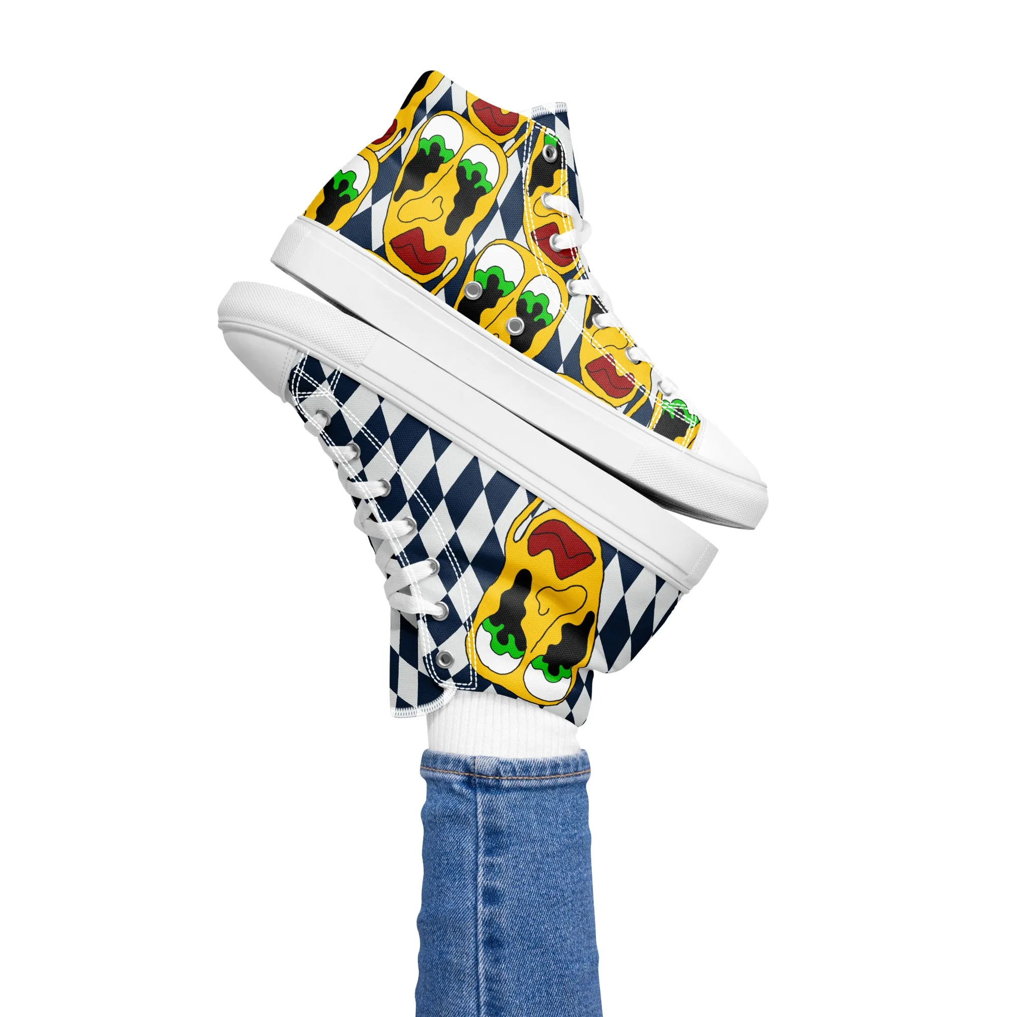 Melty Face Women’s high top canvas shoes