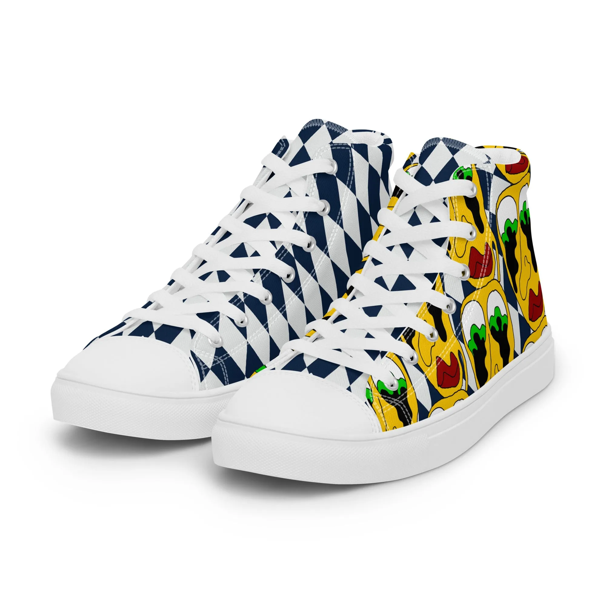 Melty Face Women’s high top canvas shoes