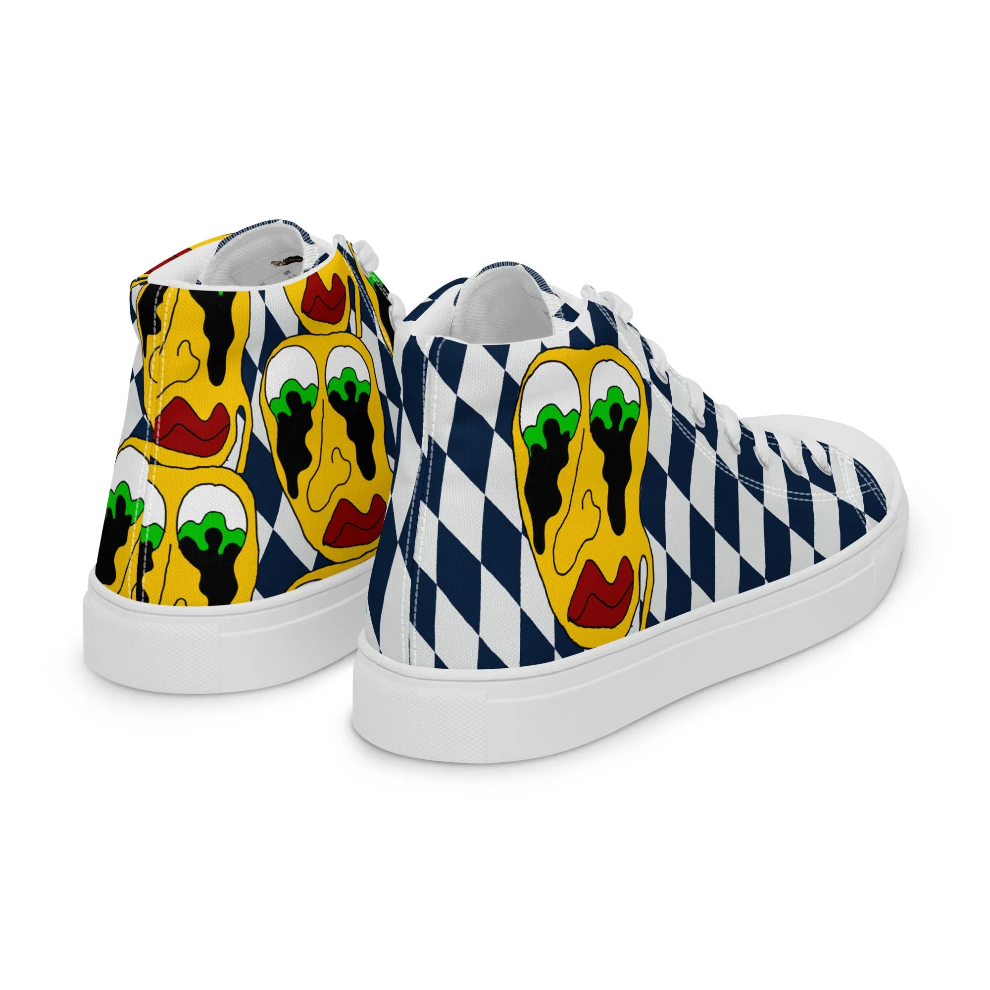 Melty Face Women’s high top canvas shoes