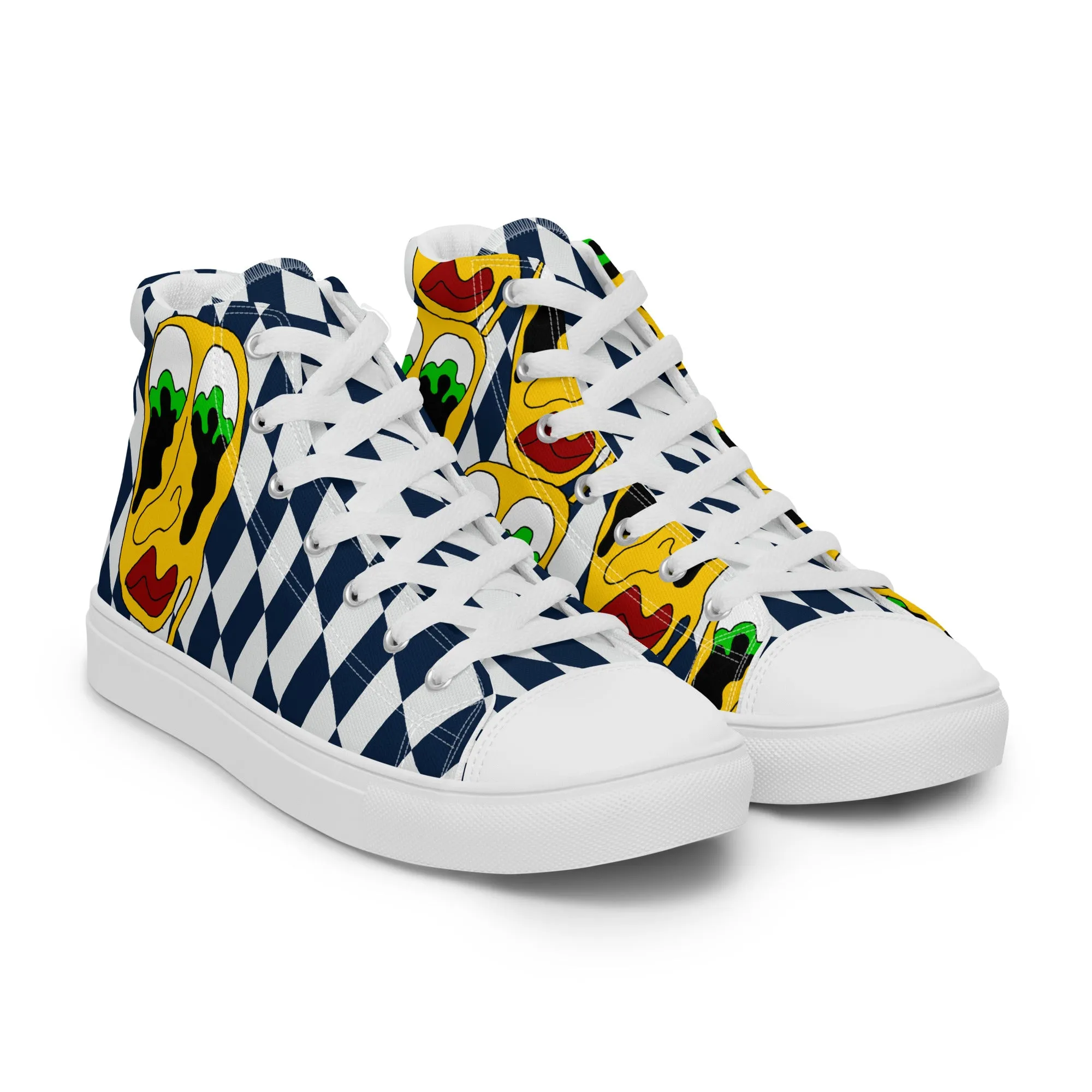 Melty Face Women’s high top canvas shoes