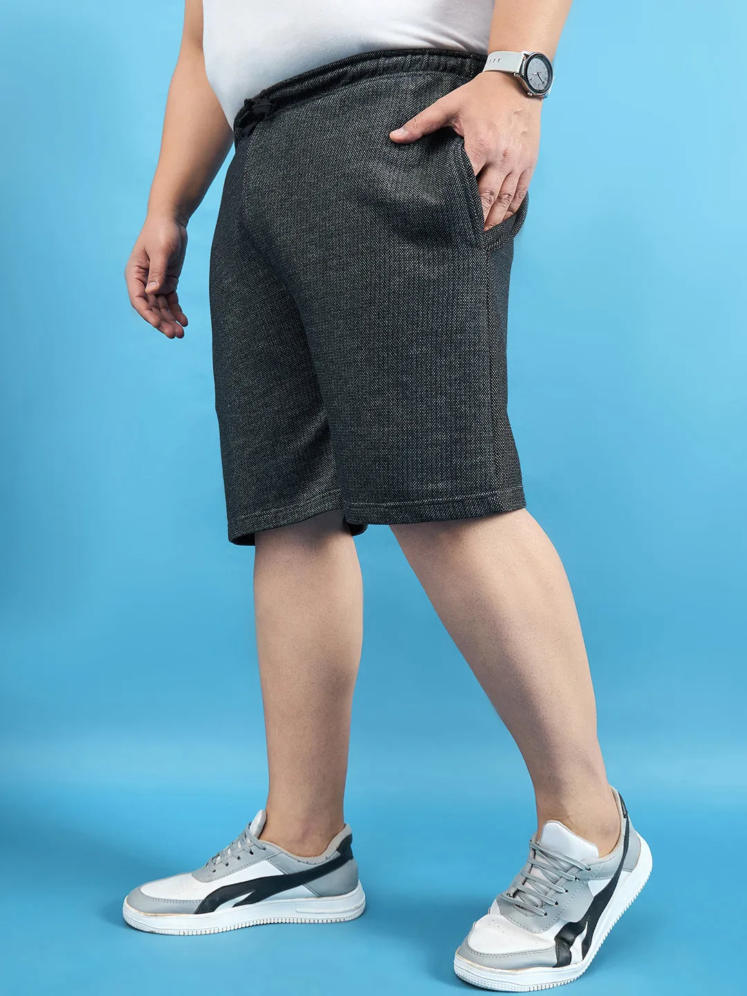 Men Plus Size Kido Multicolor Solid Shorts
