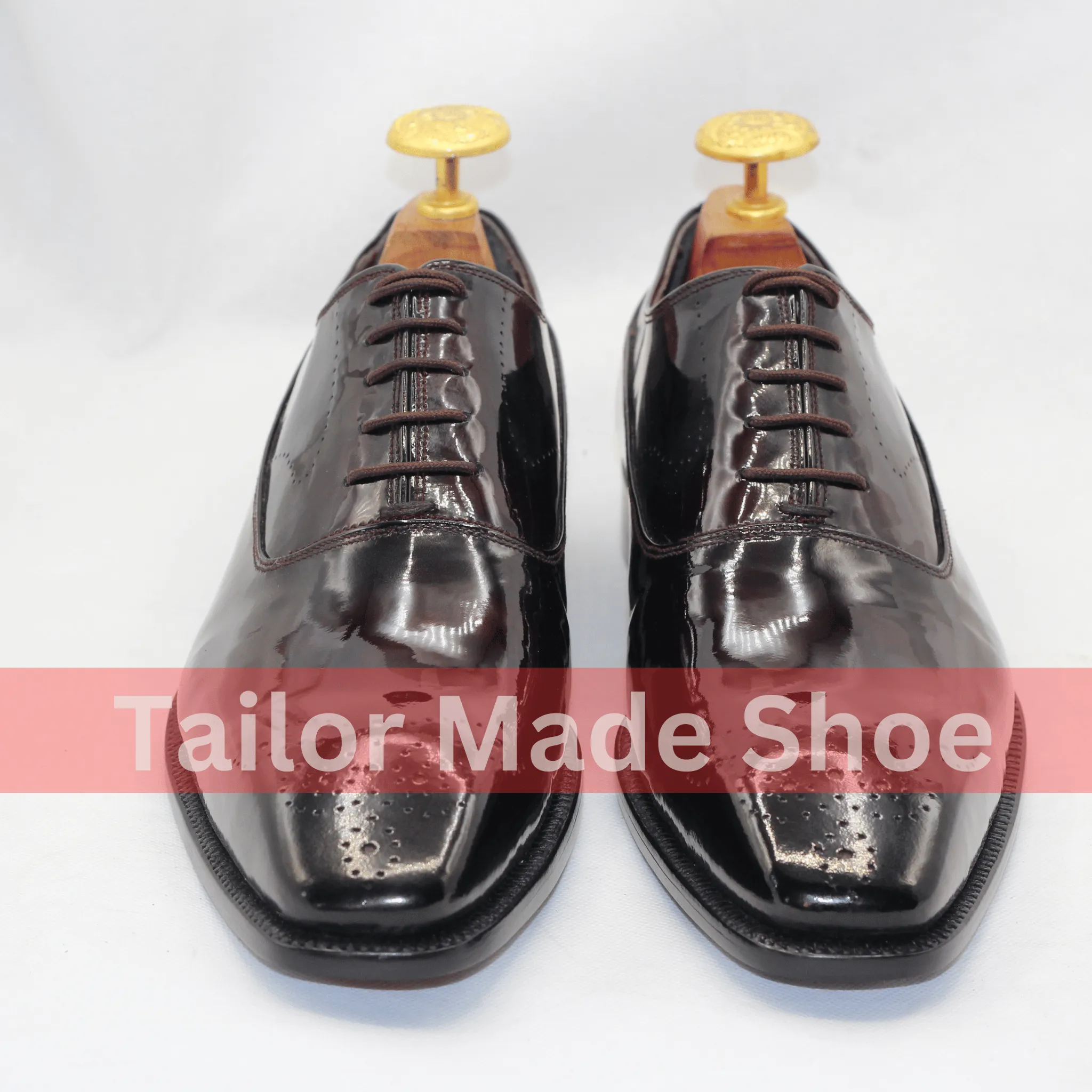 Men's Burgundy Patent Leather Oxford Shoes – Classic Elegance ustom-Made Burgundy Oxford Shoes – Luxury Men's Footwear